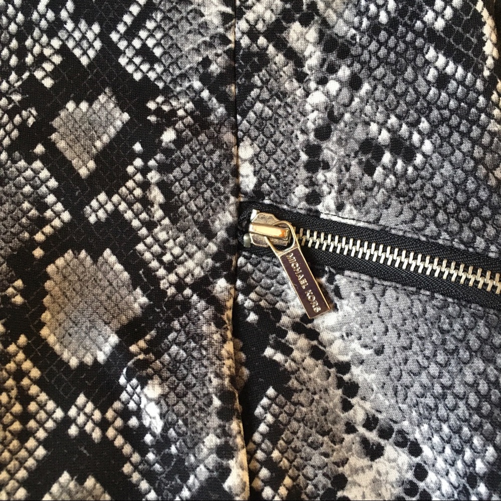 MK Snakeskin Zipper Pencil Skirt - Picture 3 of 7